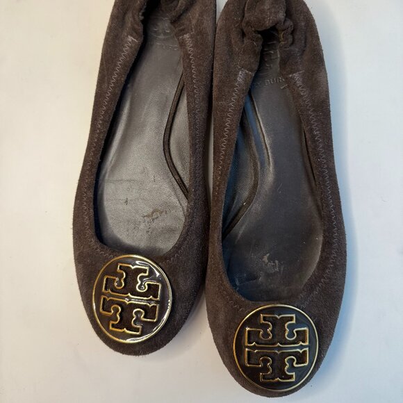 Vintage Tory Burch Reva Ballet Flats Brown 7.5 - Picture 1 of 2